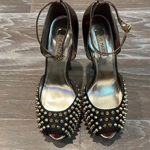 Steve Madden studded peep toe pump